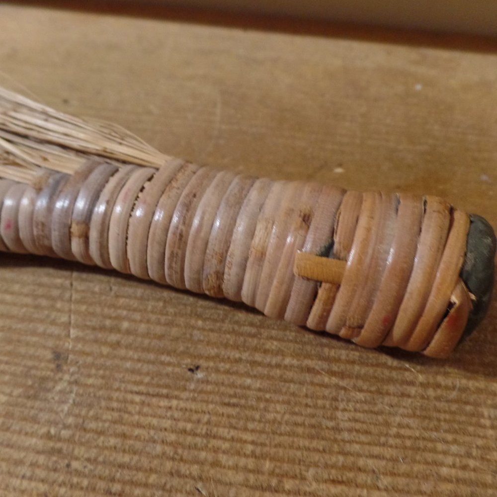 Primitive Turkey Wing Angel Wing Whisk Broom 14 Inch - Picture 11 of 11